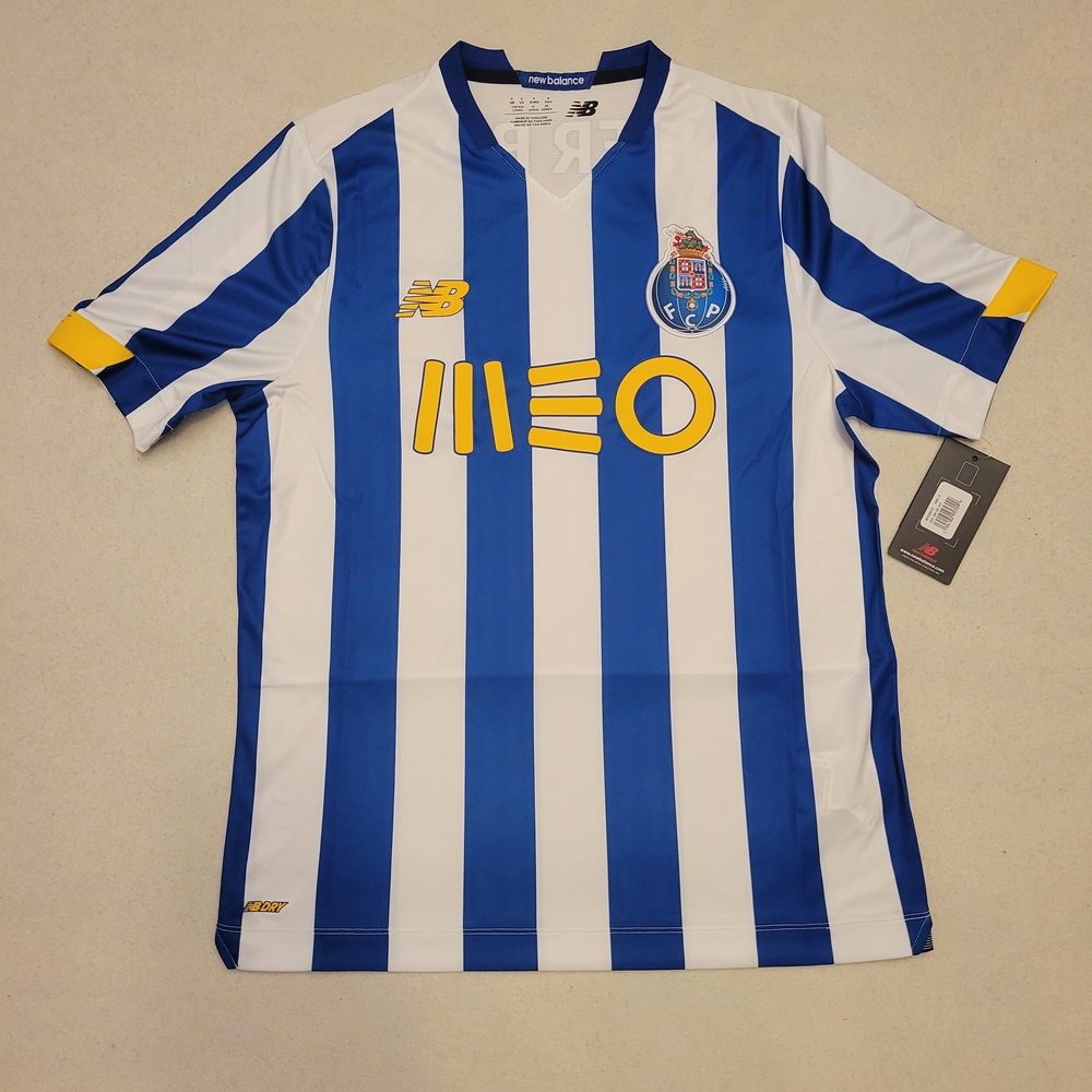 New Balance Blue and White Striped Jersey